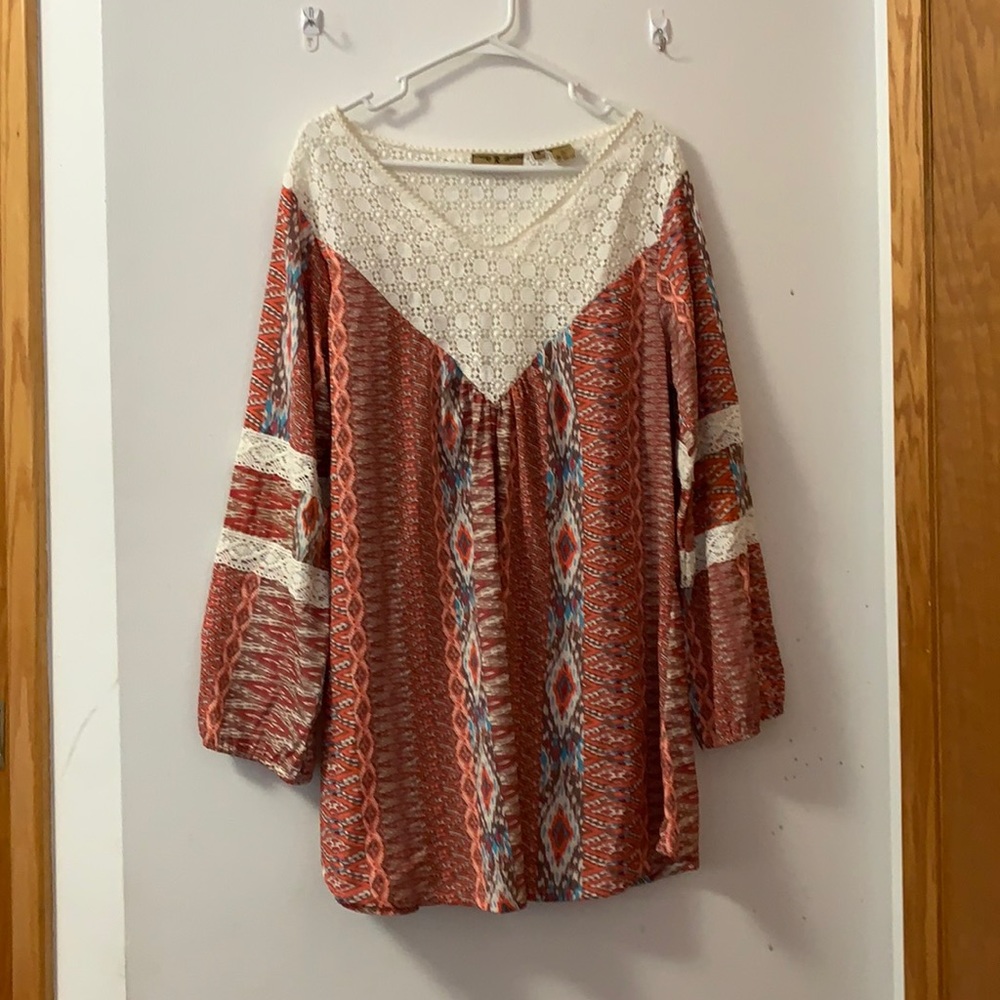 R Cinco Ranch size XL boho Tunic top